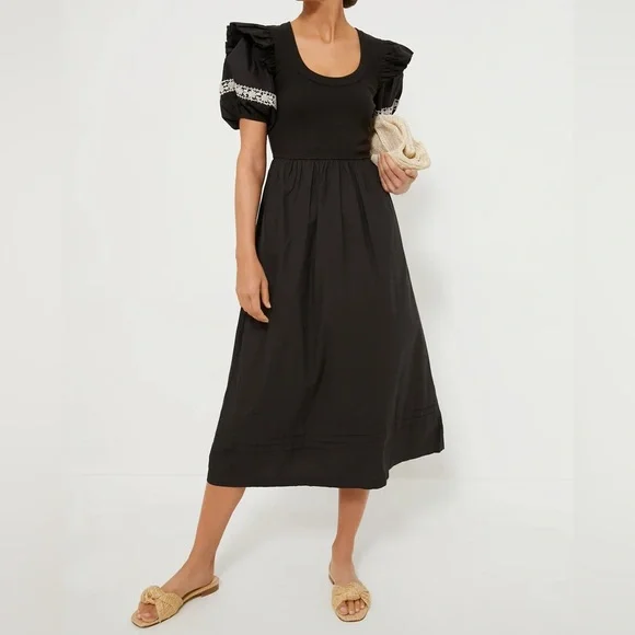 knee length dresses for ladies Undress Selma Black Midi Bodycon Dress